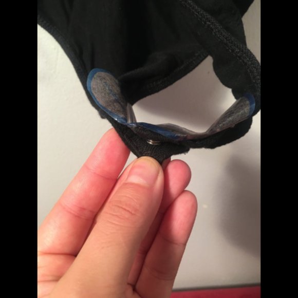 V-Neck One Piece Bodysuit - Black, New, XL - Picture 6 of 8